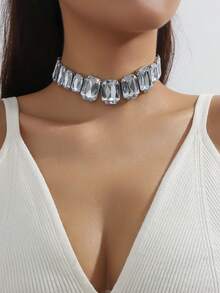 1 Peça Colar Estilo Coração com Gota de Água Multicolorida de Strass para Mulheres (Cor Aleatória), Namorados, Mãe, Dia das Mães, Presente - Multicolorido - Visão 16