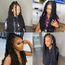 蝴蝶辫钩针辫子辫子假发钩针辫子接发软辫卷发辫子合成头发