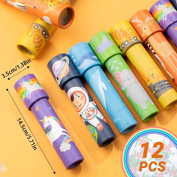 1/6/12 Pieces Optional Rotating Kaleidoscope, Magic Pattern Party Toys, Interesting Educational Games, Party Gifts, Boys Gifts, Holiday Gifts, Birthday Gifts, Classroom Prizes, Suitable For Carnival Prizes, Christmas, Halloween, Christmas Gifts, Halloween Gifts, Birthday Gifts