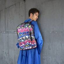 Rucsac funcțional super cool în carouri și imprimeu Big Mouth, rucsac pentru laptop pentru bărbați, studenți, activități în aer liber, vacanță, întoarcerea la școală, plajă, cadou de Ziua Îndrăgostiților, geantă vintage pentru laptop, geantă cadou pentru sport și agrement