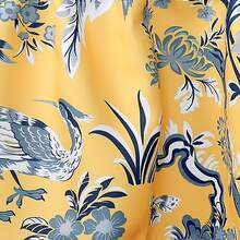 LUSH DECOR Dolores Light Filtering Valance Blue Single 52X18+2 Halloween-Fall Decor-Room Decor - Yellow - View 3