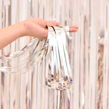 1 pieza 100cm*200cm Cortina de lluvia rosa/plateada/dorada, decoración de fondo para fiesta, Día de la Madre, cumpleaños, boda, declaración de amor, despedida de soltera, graduación, escena festiva, decoración esencial para el hogar