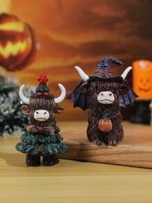 1pc Cute Adorable Devil Christmas Ornament, Home Decor Gift For Christmas Holiday Atmosphere, Resin Figurine Halloween Decor Room Decor Halloween