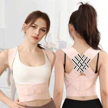 男女适用的背部支架姿势矫正器、肩部矫正器、可调节全背部支撑、上背部和下背部疼痛缓解 - 脊柱侧弯、驼背、胸椎、脊椎矫正器和女性 - 可调节、透气的矫形支架 - 无缝上背部、脊柱、颈部和肩部支撑 - 非常适合日常佩戴，锁骨稳定 - 促进健康姿势，防止懒散