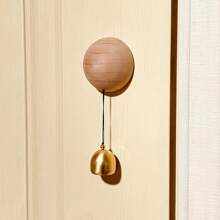 1 Elegant Japanese Wooden Wind Chime - Wireless Brass Door Chime With Magnetic Mounting For Home And Business, Wall Clock Decorative Door Wall Dual Use