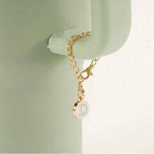 ID Initial Pendant - Lobster Buckle With English Letter Keychain, Creative Water Cup Decoration Pendant, Water Cup Recognition Accessory, Can Be Hung On Backpacks, Keychains, Belts For Decoration, Is A Halloween And Christmas Gift For Friends And Family Home Decor Halloween Decor Room Decor - White - View 2