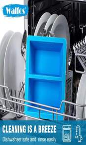 Walfos 1-Cup Silicone Freezer Molds With Lid, 4 Packs Soup Freezer Ice Cube Tray For Food, Silicone Food Freezing Container For Storing And Freezing Soup, Broth, Sauce And Ice