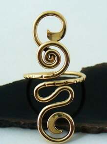 RIINHOO 1pc Random Circular Arc Copper Minimalist Adjustable Toe Ring, Suitable For Any Occasion And Holiday