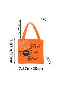 Halloween Pumpkin Tote Bag, Cloth Gift Bag For Halloween Products, Trick Or Treat Candy Bag