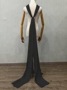 1pc White Bridal Tulle Halter Neckline Shawl Shoulder Strap, Adjustable Back Wedding Dress Accessory Fall Clothes For Women - Multicolor - View 13