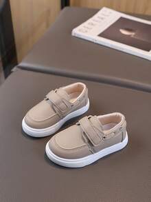 1 双童鞋，新款春秋男童运动鞋女童休闲运动鞋，软底幼儿鞋 - 卡其色 - 查看 1