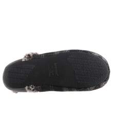 Isotoner Men's Arlo Plaid And Fleece Hoodback Slippers With  Comfort - 黑色 - 查看 4