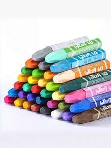 36 Colors/24 Colors/12 Colors Hexagonal Oil Painting Stick Double-Ended Washable Crayon Non-Dirty Hand, Christmas Coloring Gift - Multicolor - View 6