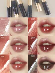 GIRLCULT Unreal唇彩J806沙丘色，持久高光泽液体唇膏，显色度高，瞬间打造闪亮妆效，轻盈配方，滋润唇彩，3.5毫升（0.12液体盎司），礼盒装 - #J806 Dune - 查看 3
