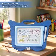 Butterfly-Shaped Magic Drawing Board For Kids - Draws Colorful Erasable Patterns, Ideal Toy For Kids At Home - Blue - View 5