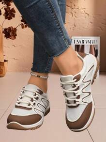 女士休闲运动鞋，新款透气网眼平底鞋，百搭时尚舒适轻便防滑跑步鞋