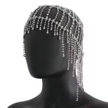 Nuevo accesorio para el cabello con borlas y rhinestones brillantes para mujer, diadema con rhinestones de moda, accesorios para el cabello para actuaciones en el escenario