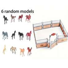 2 peças/1 peça Conjunto de Modelo de Cenário de Fazenda DIY - Cerca de Estilo Campestre com Ovelha, Vaca e Curral de Cavalo, Modelo de Brinquedo de Animal Simulado, Conjunto de Cena de Cavalo Maxima Stallion, Jóquei e Sela - Perfeito para Presentes de Natal, Halloween, Páscoa, Ação de Graças e Aniversário