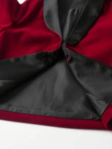 BOARNSEORL Young Boys Velvet Gentleman Suit, Burgundy Blazer With Bow Tie And Pants, Fashiontic, Suitable For Birthday, Christmas Party, New Year's Eve, Full Moon, First Birthday, Wedding Ceremony - Burgundy - View 8