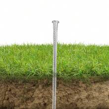 12-Inch Steel Rebar Stakes (8 Pack) - Heavy Duty Rust-Proof Ground Pins For Landscaping,  Barrier, Erosion Control, Tents & Concrete - Sharp Chiseled Tip For Easy Hammering