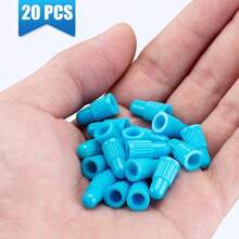 Blue Presta Valve Stem Caps Plastic Bike Tire Caps Air Dust Stem Covers Used On Presta Frenc Valves  Bicycle MTB Mountain  Bike 20 Pack - 藍色 - 查看 5