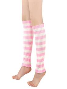 原宿风女款针织条纹腿套，长筒腿套，小腿腿套，保暖长袜，洛丽塔膝盖腿套，秋冬，Y2K