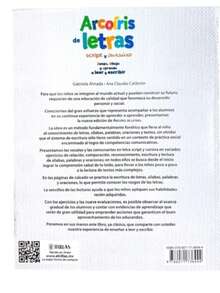 Arcoíris de letras con letra script y cursiva material didáctico niños - Libro único - Ver 2