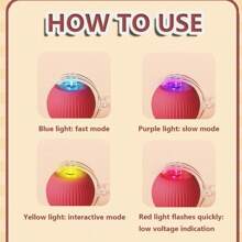 Auto - Rolling Interactive Cat Chase Ball Toy – Durable Indoor Solution For Bored Kittens & Adult Cats, Smart Speedy Tail Design To Simulate Prey Movement, Perfect For Active Play & Stress Relief