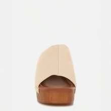 Masaki Soft Suede Leather Wooden Clogs - Màu be - Xem 4
