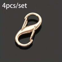 2/4/5/6/10/12 Pcs Tiny S Necklace Clasp, Stainless Steel Double Opening Bracelet Shorteners Mini S Hooks Clips For Small Keychain, Bracelets, Pendant, Carabiner Necklace Jewelry Making - Multicolor - View 20