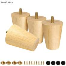 4pcs Tapered Furniture Legs With 4 Nuts, 4 Washers And 12 Screws, Wooden Furniture Feet, Suitable For Cabinets, Sofas, Vanities, Chairs - Multicolor - View 13