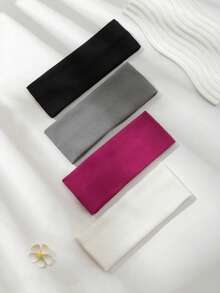 1/3/4 قطعة عصابة رأس للنساء للرياضة والاستخدام اليومي والمنزلي، لون أحادي، اكسسوارات شعر عصرية، إكسسوارات خريفية وشتوية للإجازات والأزياء النسائية