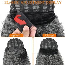 Headband Wig Deep Wave 12 Inch Headband Wig Curly Hair Glueless Hair Wigs Machine Made No Lace Afro Kinky Curly Black Hair Wigs With Headbands Attached Headband Wig For Women - 黑色 - 查看 4