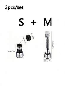 1pc 360° Swivel Faucet Extender With 2 Modes - Extendable & Rotatable, Splash-Proof Nozzle, For Upgrading Kitchen Water Conservation Back To School