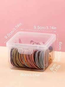 2 Packs Stackable Transparent Hair Accessory Storage Boxes With Lids - Dustproof, Waterproof, Moisture-Proof Organizer For Jewelry And Hair Ties, Contemporary Plastic Tabletop Containers, Multipurpose Use, Rectangle Shape, Jewelry Boxes - Clear - View 11