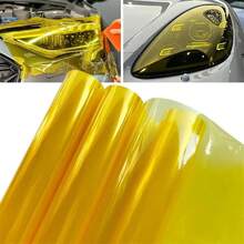 1 Roll Corn Yellow Car Headlight Film - Waterproof, Scratch-Resistant, Heat-Resistant, High Quality, Easy Installation - one-size - View 5