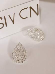 1 Pair New 2025 Gold Teardrop Earrings – Natural Elegance For Everyday Style" - Water Drop Silver - View 3