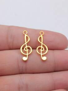 20 piezas de 26x10mm (1,02x0,39 pulgadas) Dijes de nota musical treble para bricolaje, dijes para mujer para hacer joyería