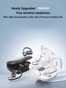 NEW SENYANG 全新森阳贴耳式运动耳机时尚舒适耳机音乐重低音挂耳式视频TWS HIFI杜比ACC立体声高清通话耳机适用于安卓手机游戏情侣耳机智能耳机