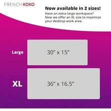 French KOKO Desk, Large Desk Pad Large Mouse Pad Cute Desk Accessories Home Office Essentials XL Desk Desk Pad Keyboard Mouse Desk Pads On Top Of Desks Computer Pink Floral Women Girls - 大理石般的藍綠色 - 查看 7