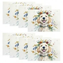 1/4/6/8/12 Stück bedruckte waschbare Tischsets aus Leinen, Oberflächenschutzmatten, Tischsets für Innen und Außen, geeignet für Feierlichkeiten, Küchen- und Esszimmerdekoration