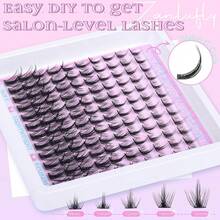 Lash Clusters Wispy Eyelash Clusters Natural CC-Curly Cluster Lashes Zanlufly Wispy Individual Lashes 180Pcs Eyelash Extension 10 12 14MM DIY Lash Extension - Bộ Manga - Xem 3