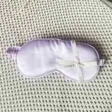 1pc Double-Sided Silk-Like Sleep Eye Mask, Blackout Eye Mask For Napping At Office, School, Travel, Great Gift For Family, Colleagues And Friends - Mauve Purple - View 3
