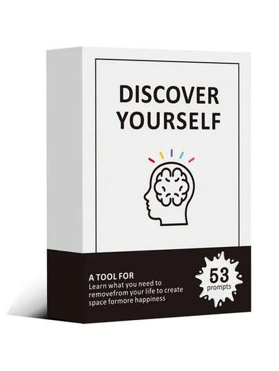 （1 套）自我发现卡牌，家庭聚会棋盘游戏活动，社交对话、派对、课堂活动的励志道具