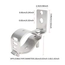 1pc Aluminum Alloy Handle Extension Bracket Adjustable Pipe Clamp Bracket Spotlight Fixing Bracket For Bicycles Off-Road Motorcycles Scooters Motorcycle Accessory