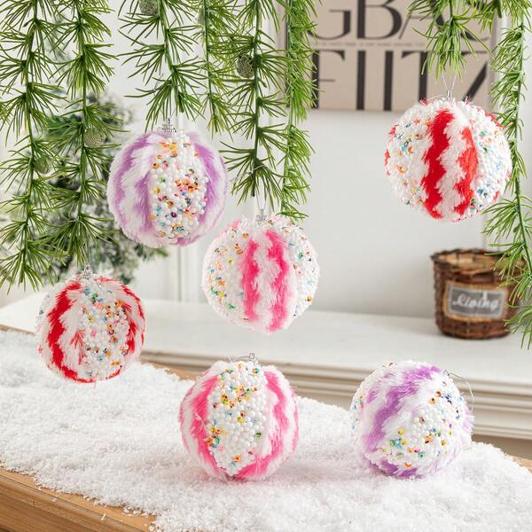 8cm Creative & Elegant Christmas Ball Ornament, Christmas Tree Hanging Decor, Christmas Decoration Home Decor Christmas Decorations Room Decor Winter