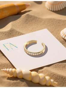 Milacolato 3Pcs Gold Filled Toe Rings For Women Non Tarnish 14K Gold Filled Toe Ring Adjustable Flower Cz Dainty Toe Ring Summer Beach Open Toe Rings Set Toe Jewelry Foot Jewelry - 彩色 - 查看 4