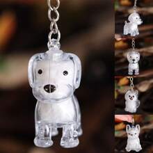 Colgante de almacenamiento de pelo de perro, recuerdos portátiles, llavero creativo con forma de perro, contenedor transparente para almacenamiento de pelo, cápsula de almacenamiento de pelo, diseño hecho a mano, accesorios DIY