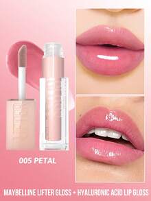 Maybelline 美寶琳豐唇唇彩 + 玻尿酸唇彩，005 花瓣色，高光澤豐唇效果，增強唇部豐盈感，持久光澤，長效保濕，提升唇形，強效光澤，長效保濕 - 005 PETAL - 查看 8