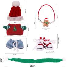 [Clothes Only] 17cm 1st/2nd Generation Labubu Doll Christmas Outfit, Christmas Gift, Halloween Gift, High-Quality Delicate Doll Clothes Gift For Labubu Doll - Multicolor - View 4